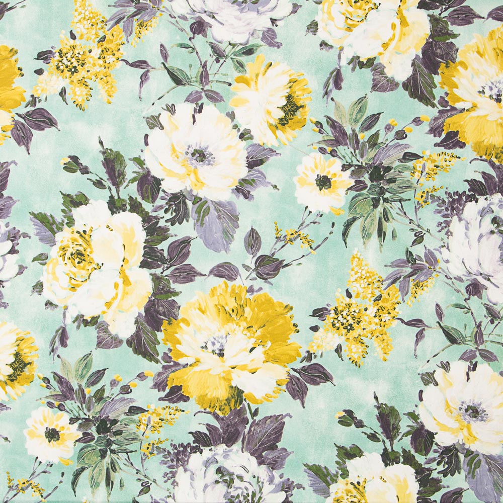 Lona de Algodão Orgânico Verde Camélia - Ribes y Casals