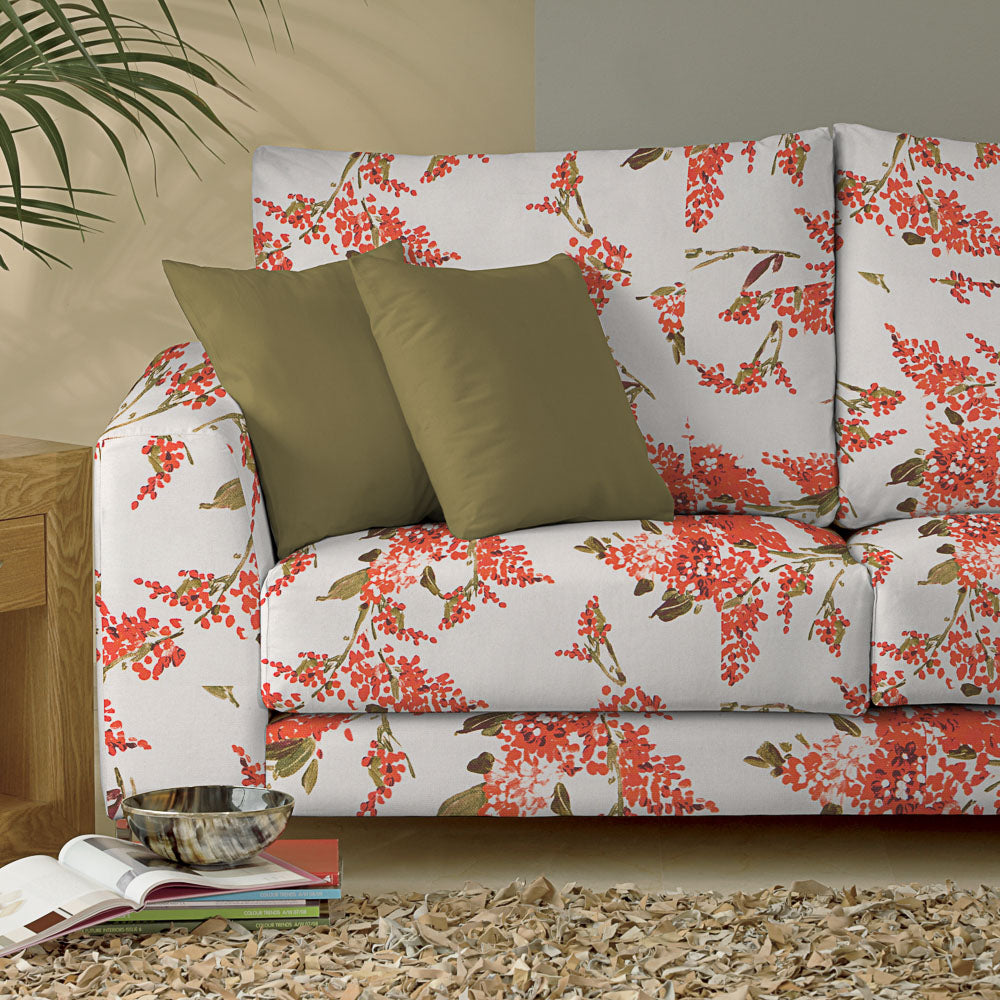 Lona Algodão Orgânico Rosana Vermelho - Ribes y Casals