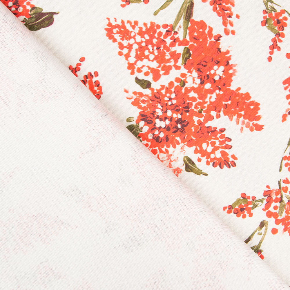 Lona Algodão Orgânico Rosana Vermelho - Ribes y Casals