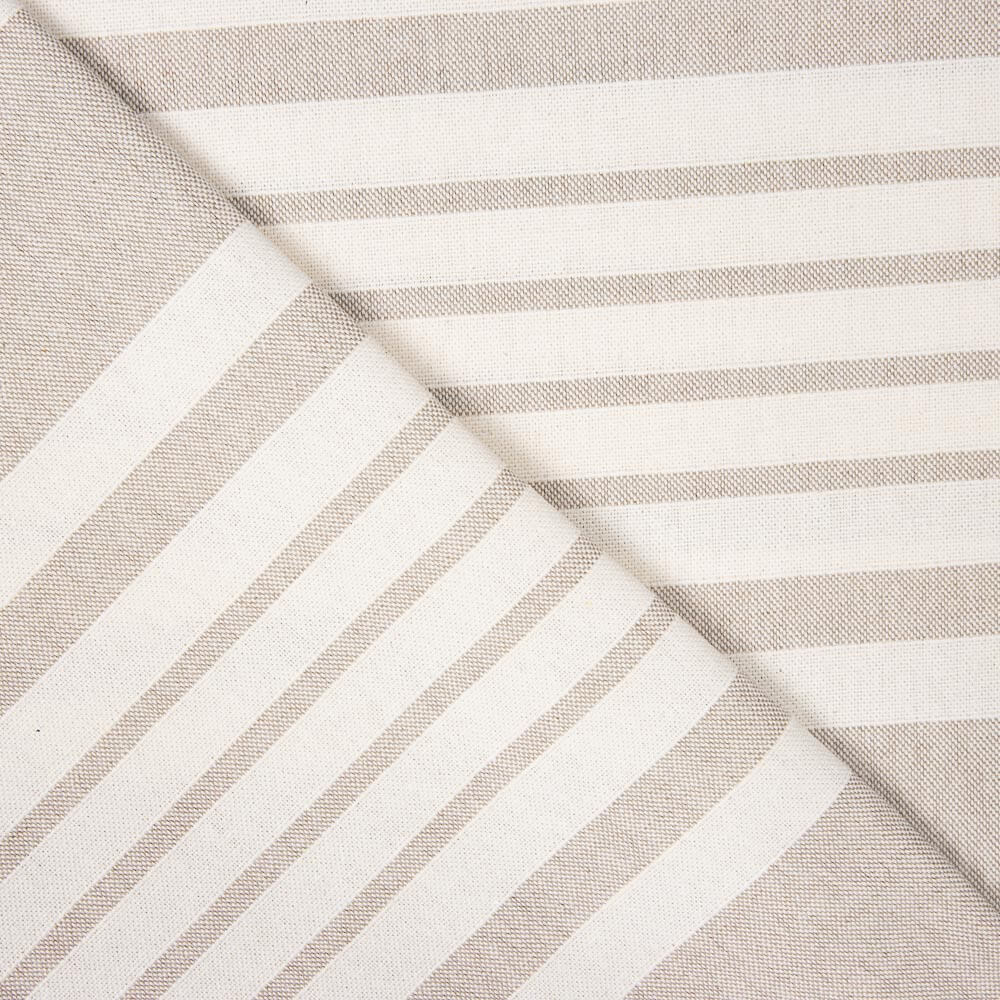 Tela Algodão Listras Trama Bege - Ribes y Casals