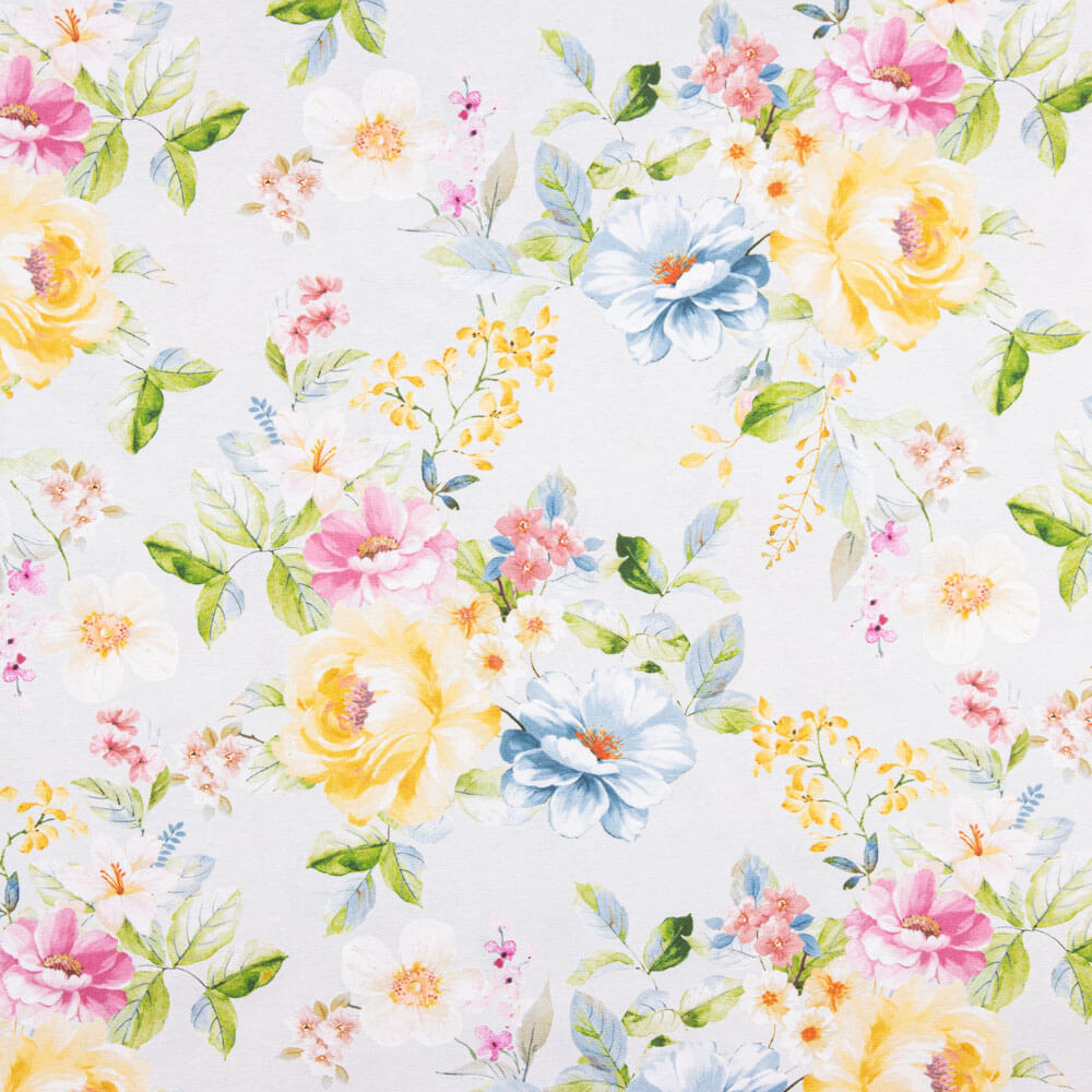 Loneta Estampada Cretona Gris Perla - Ribes y Casals