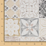 Tela Anti-Manchas Azulejos Hidráulicas Bege - Ribes y Casals