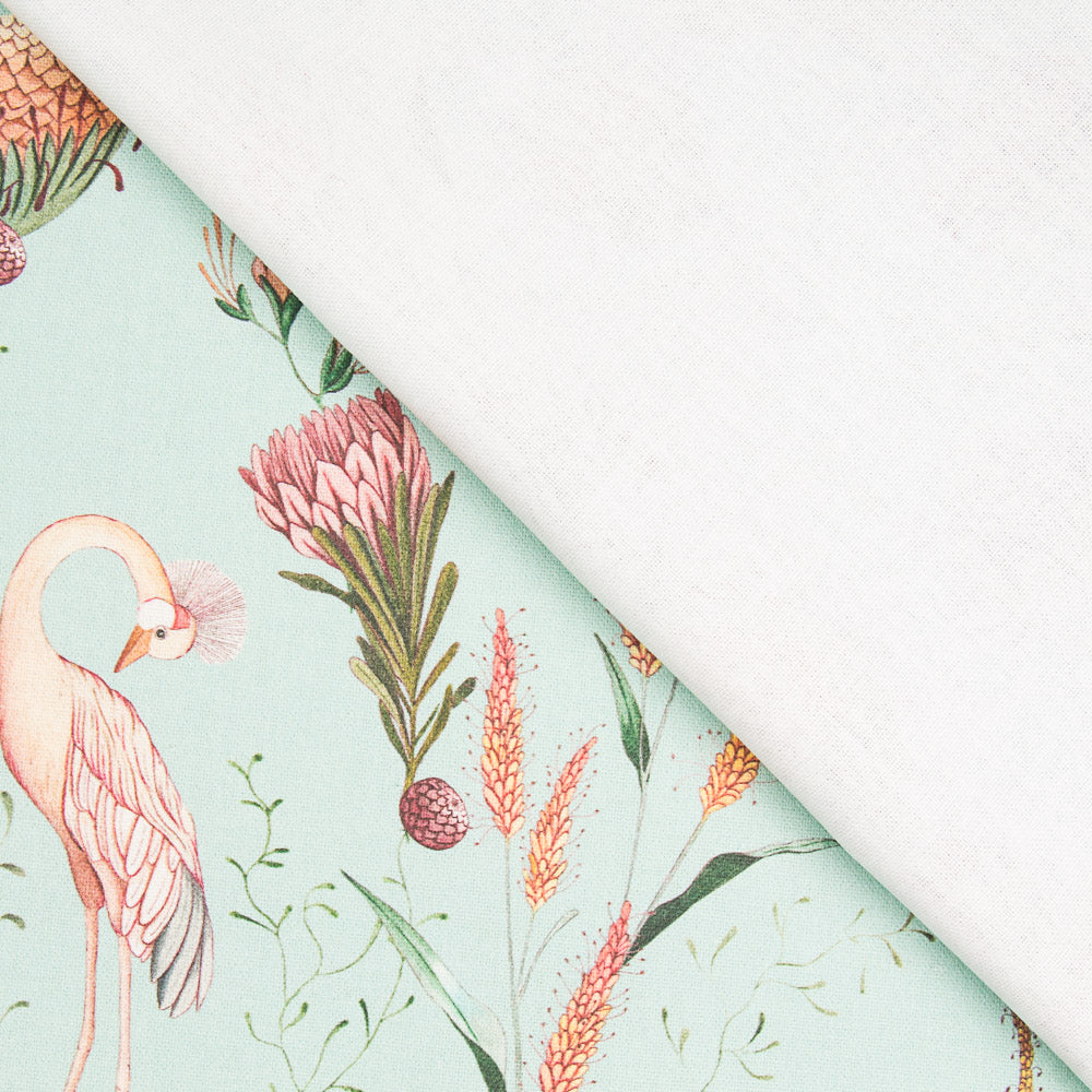 Loneta Garzas Verde Agua - Ribes y Casals