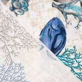 Loneta Estampada Coral Azul - Ribes y Casals