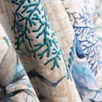 Loneta Estampada Coral Azul - Ribes y Casals