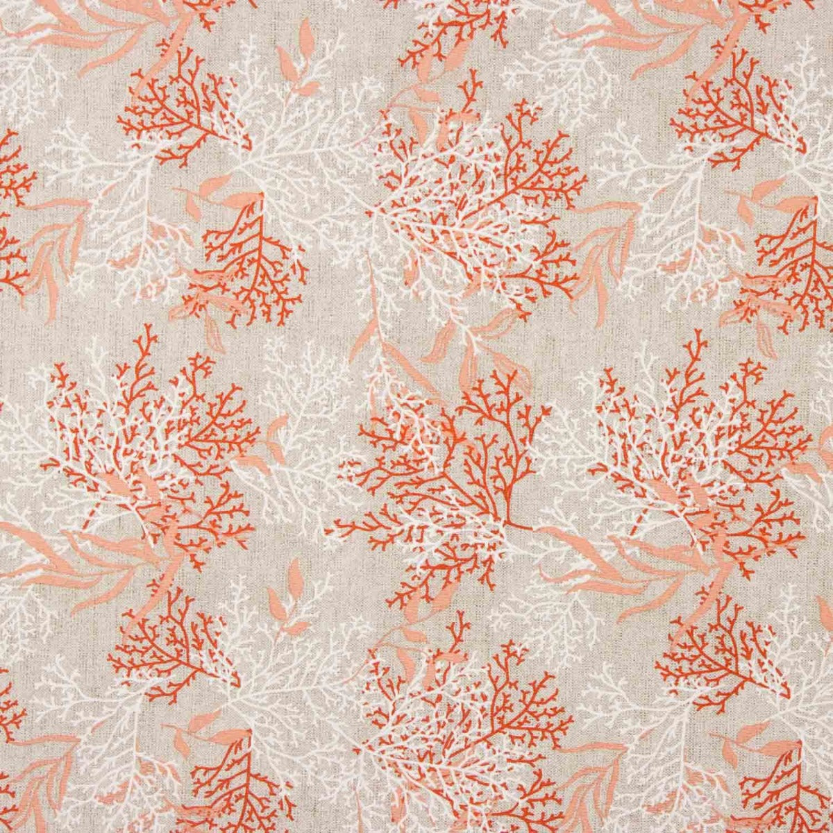 Loneta Estampada Coral Terracota - Ribes y Casals