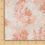 Loneta Estampada Coral Terracota - Ribes y Casals