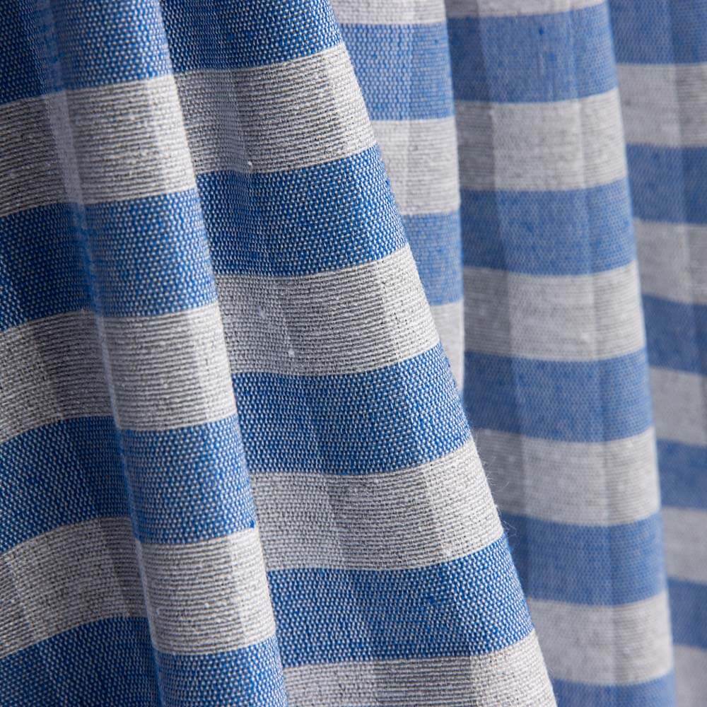 Loneta Cuadros Manacor Gris-Royal - Ribes y Casals