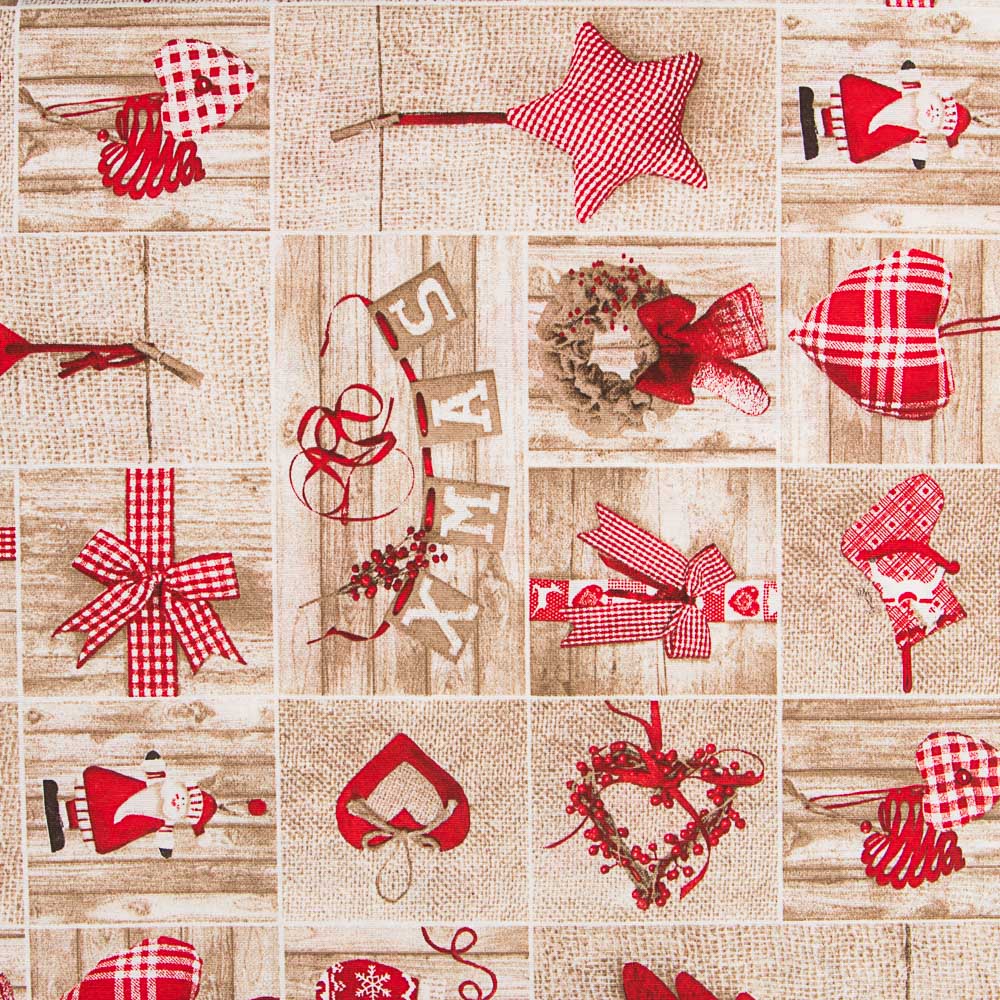 Loneta Xadrez Madeira Natal - Ribes y Casals