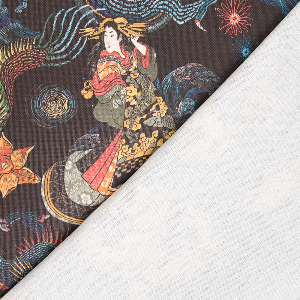 Lona Dragão samurai Preta - Ribes y Casals