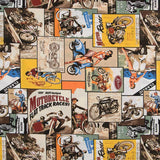 Loneta Estampada Motorbike - Ribes y Casals