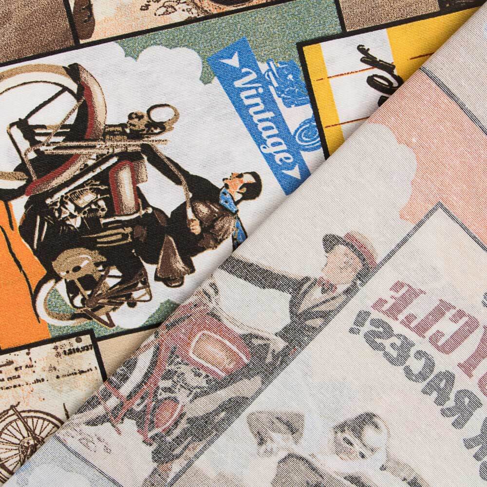 Loneta Estampada Motorbike - Ribes y Casals
