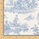 Tela Algodão Estampado Toile Jouy Azul - Ribes y Casals