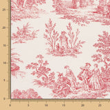 Tela Estampada Algodão Toile Jouy Vermelho - Ribes y Casals