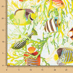 Loneta Estampada Aqua Amarelo - Ribes y Casals