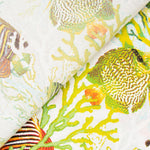 Loneta Estampada Aqua Amarelo - Ribes y Casals