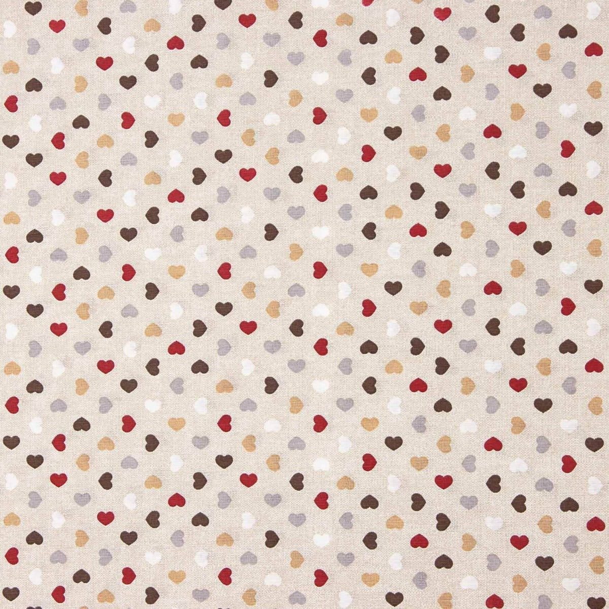 Loneta Estampada Corações Rústico - Ribes y Casals