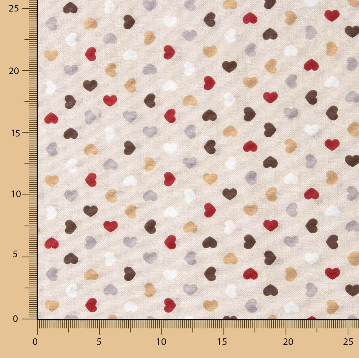 Loneta Estampada Corações Rústico - Ribes y Casals