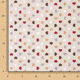 Loneta Estampada Corações Rústico - Ribes y Casals