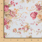 Loneta Estampada Cretonne Celeste - Ribes y Casals