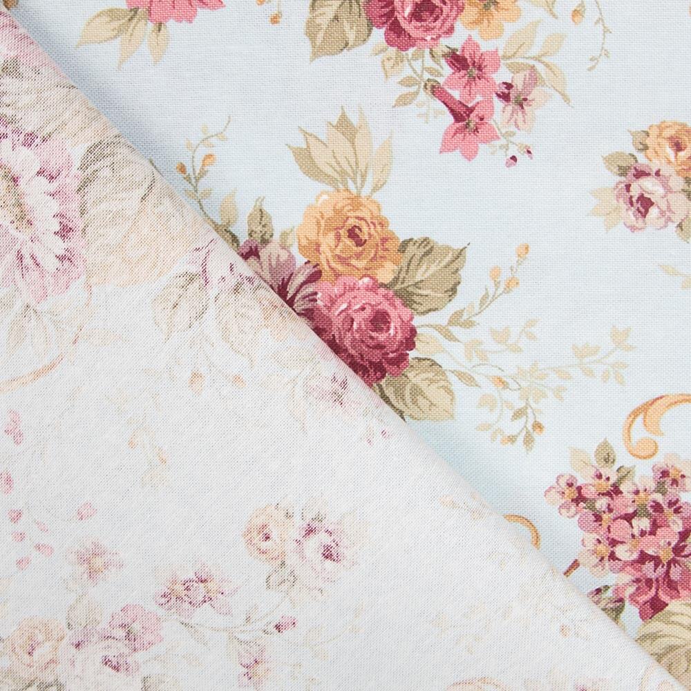 Loneta Estampada Cretonne Celeste - Ribes y Casals