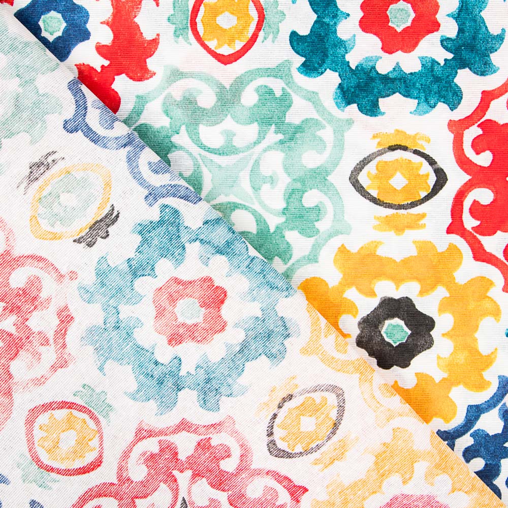 Loneta Estampada Maori Amarelo - Ribes y Casals