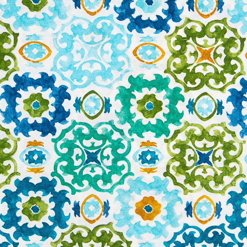 Loneta Estampada Maori Verde - Ribes y Casals