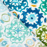 Loneta Estampada Maori Verde - Ribes y Casals