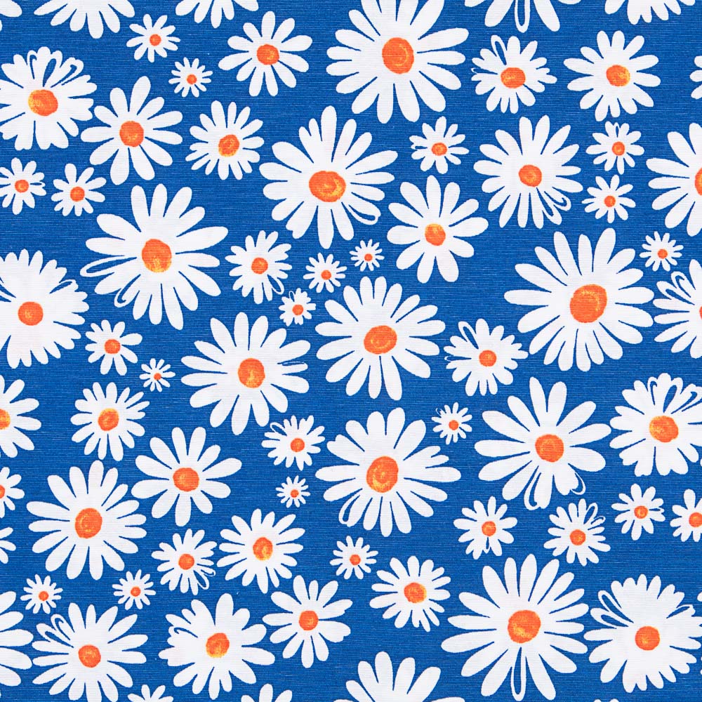 Loneta Estampada Margaridas Azul - Ribes y Casals