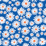 Loneta Estampada Margaridas Azul - Ribes y Casals