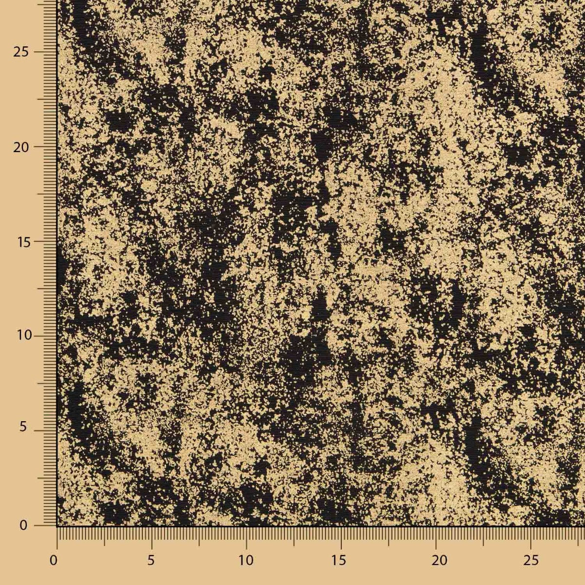 Loneta Estampada Preta Dourado - Ribes y Casals