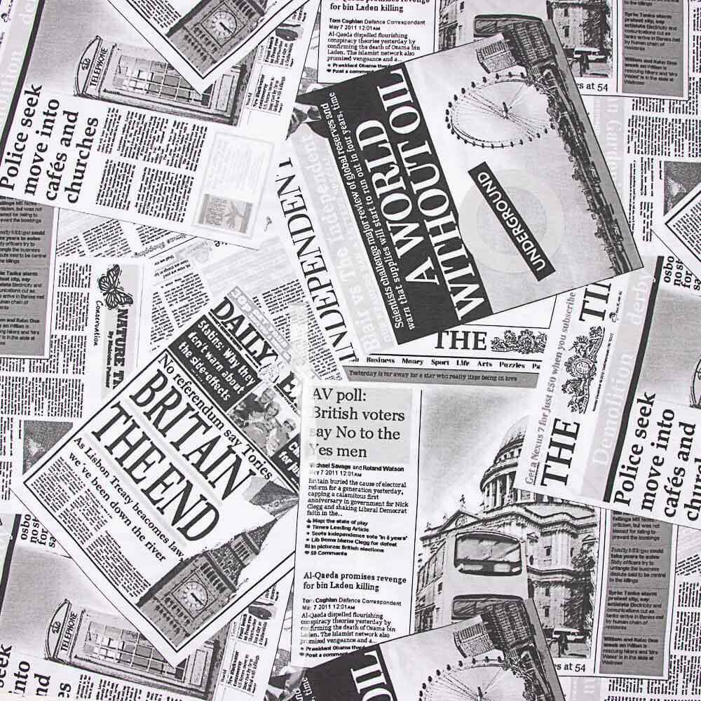 Loneta Estampada Newspaper - Ribes y Casals