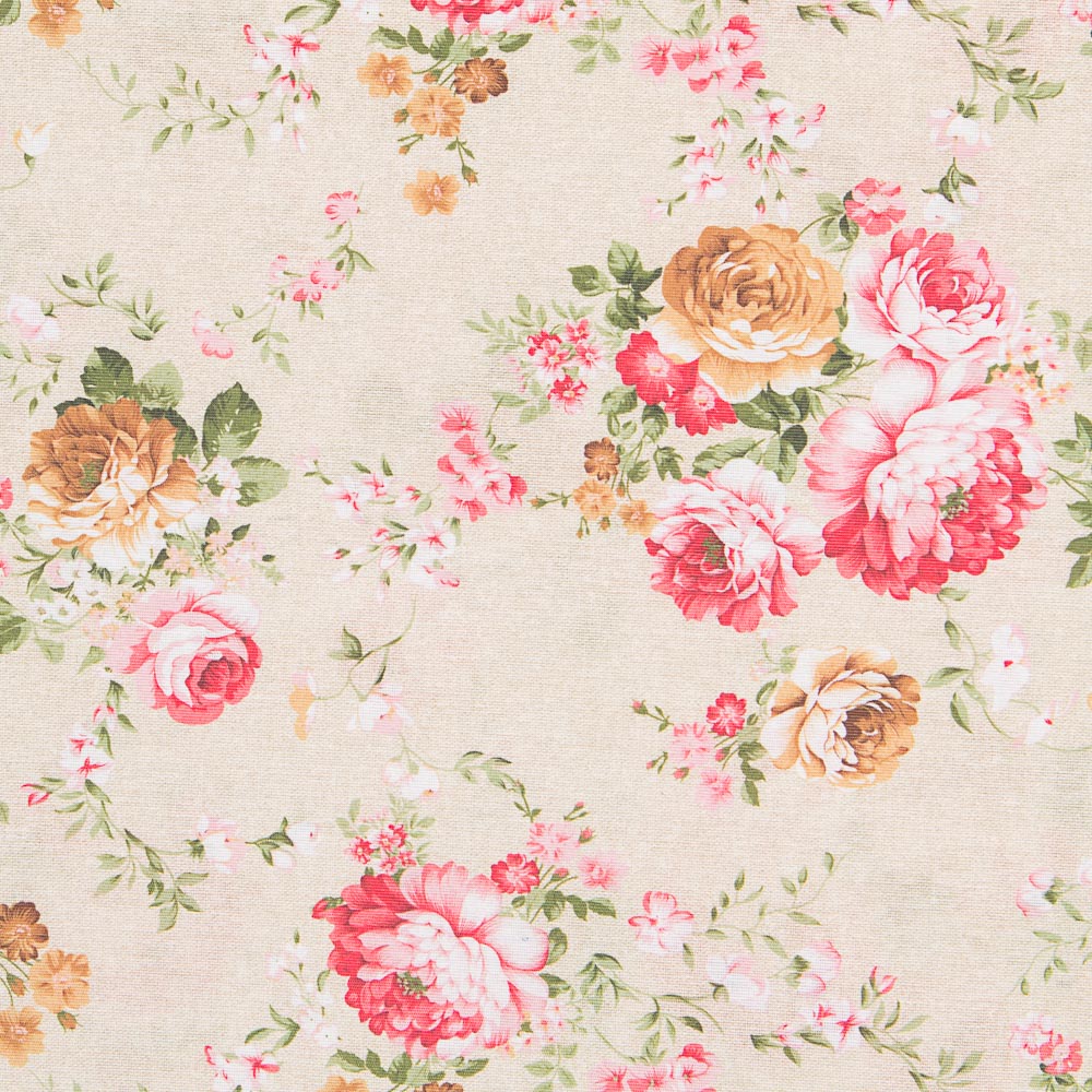 Loneta Flor Vintage Bege - Ribes y Casals