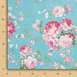 Loneta Flor Vintage Turquesa - Ribes y Casals