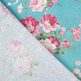 Loneta Flor Vintage Turquesa - Ribes y Casals
