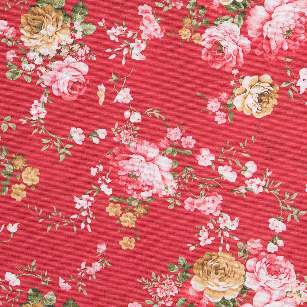 Loneta Flor Vintage Vermelha - Ribes y Casals