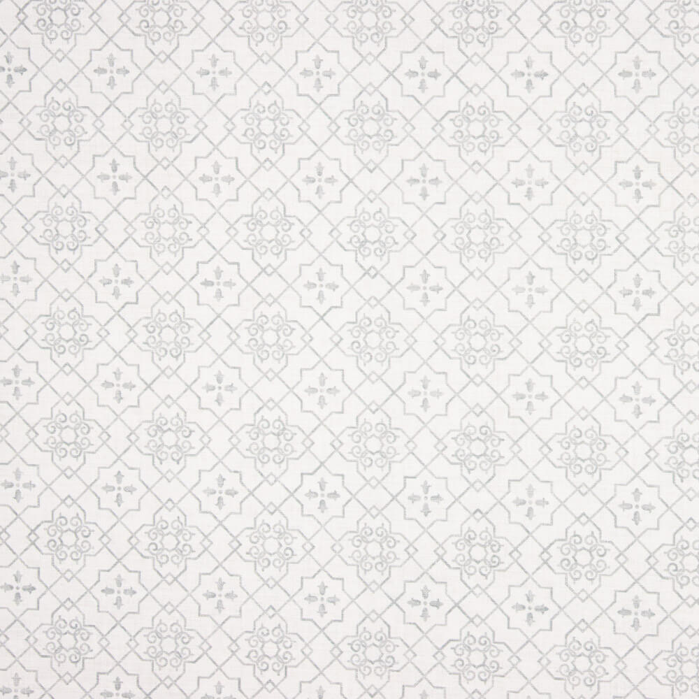 Tela Anti-Manchas Geo Cinza Claro - Ribes y Casals