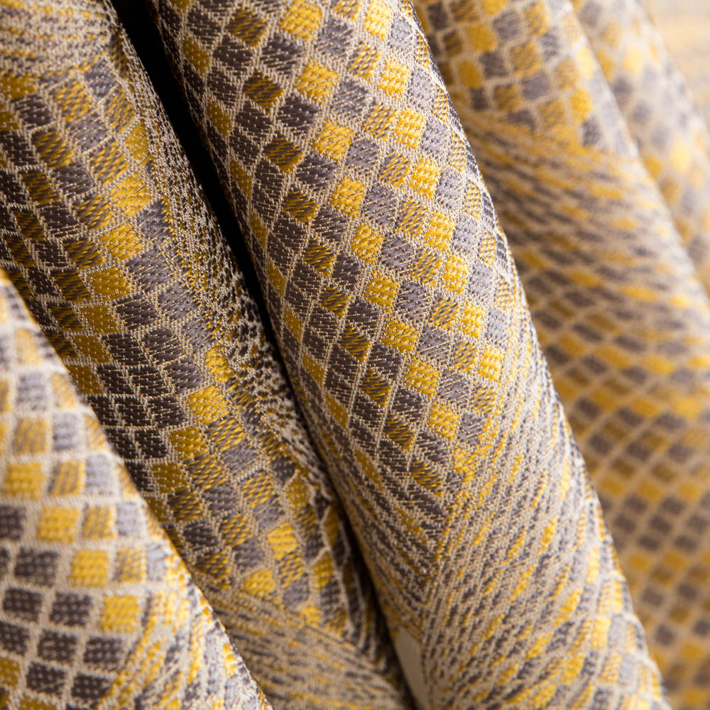 Loneta Jacquard Bolas Amarela - Ribes y Casals