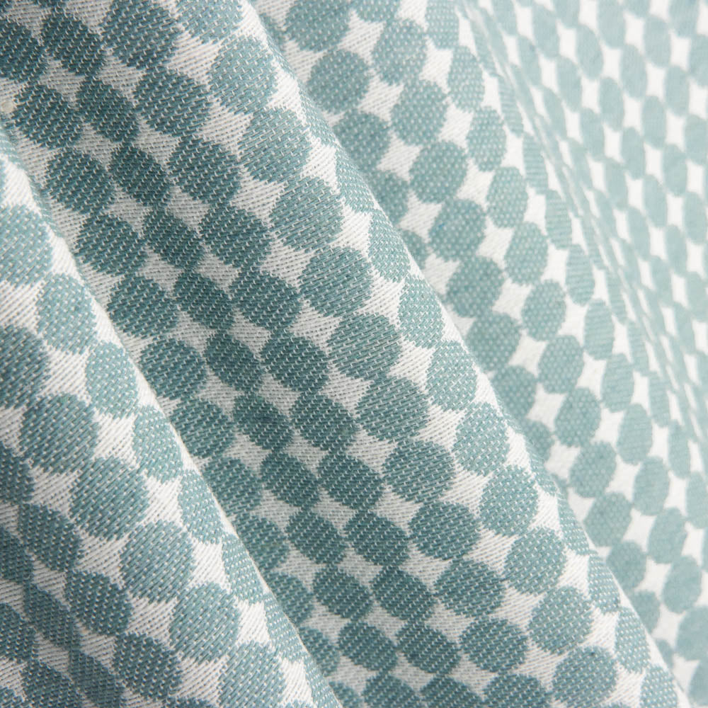 Lona Jacquard Dots Verde Água - Ribes y Casals