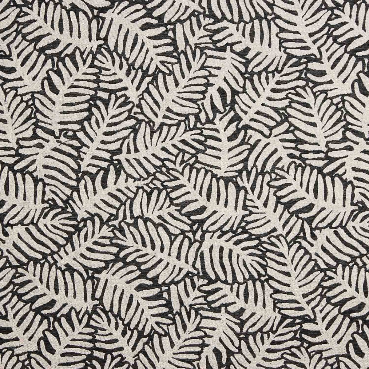 Loneta Jacquard Folha Preta - Ribes y Casals