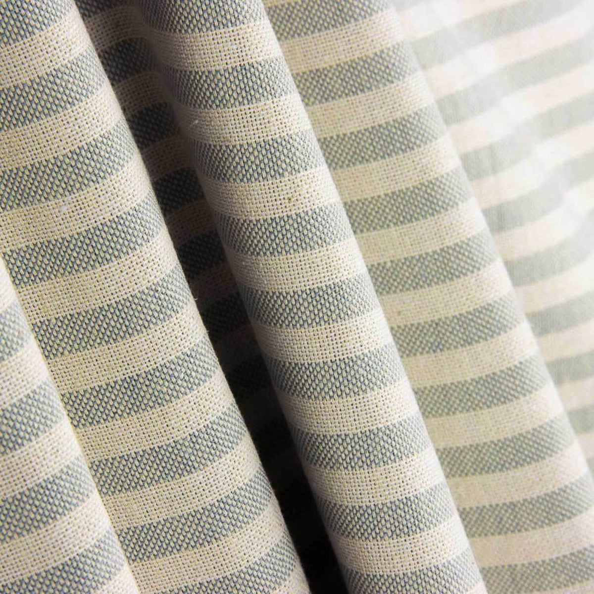 Loneta Rústica Listras Mini Verde Água - Ribes y Casals