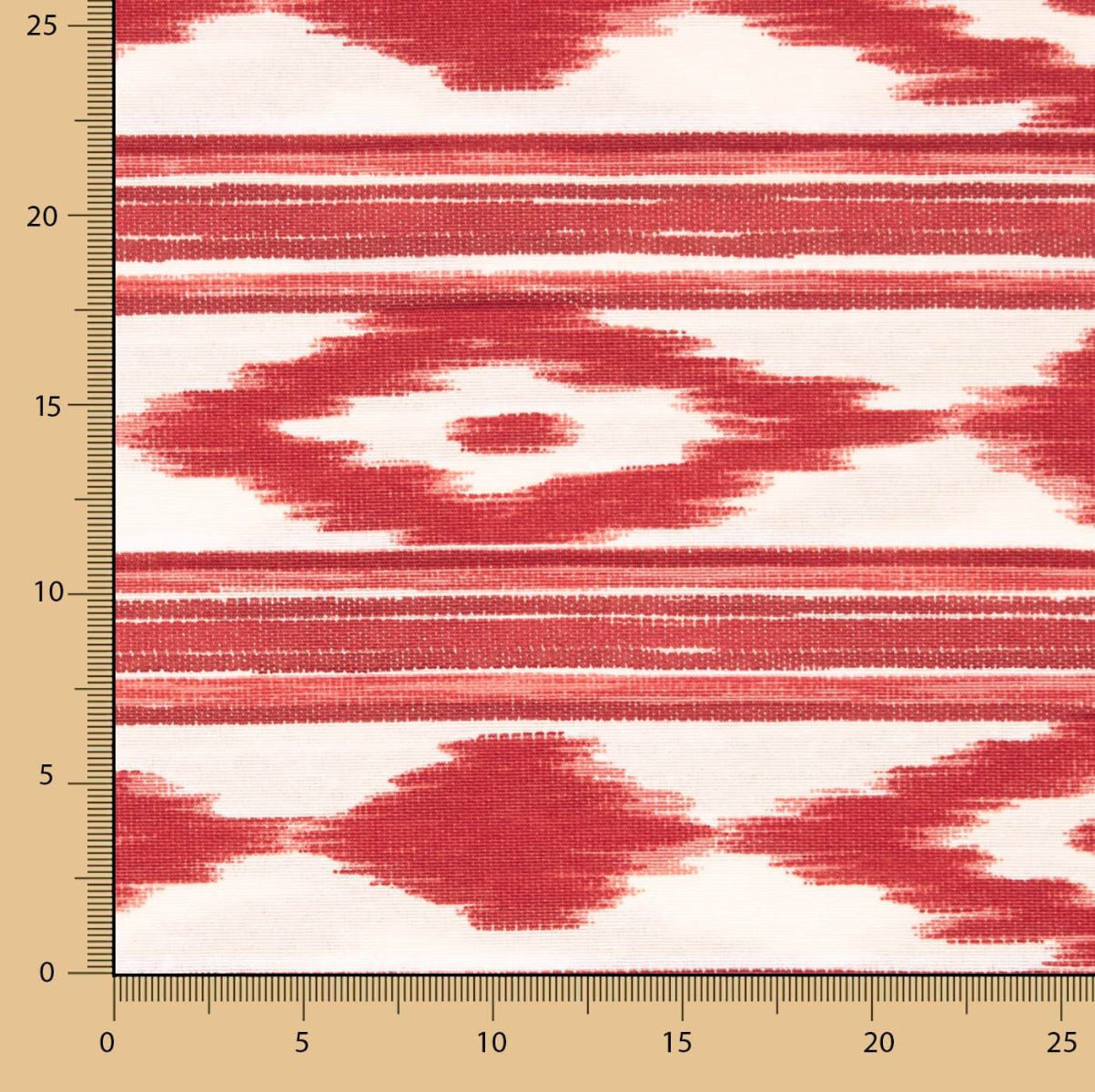 Tecido Estampa Maiorquina Tricolor Vermelha - Ribes y Casals