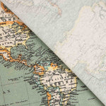 Tecido Loneta Mapa-múndi Azul - Ribes y Casals