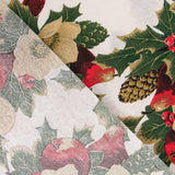 Loneta Navidad Blanco Centros Rojo - Ribes y Casals