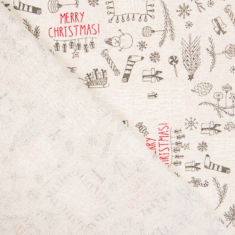 Loneta Natal Merry Christmas Lurex - Ribes y Casals