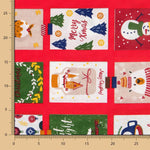 Loneta Natal Postais Vermelho - Ribes y Casals