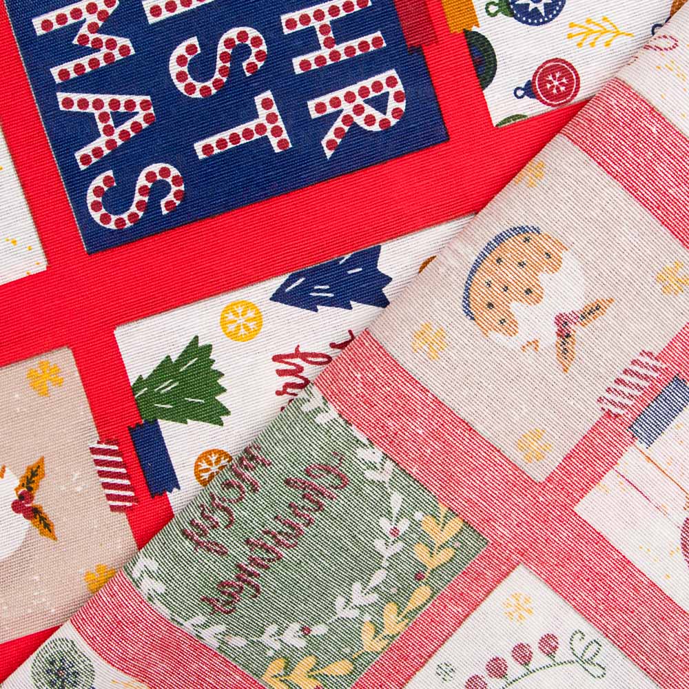 Loneta Natal Postais Vermelho - Ribes y Casals