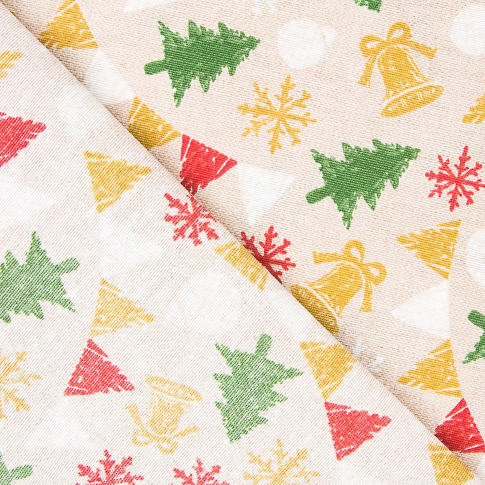 Loneta Natal Rústica Mix Árvores - Ribes y Casals