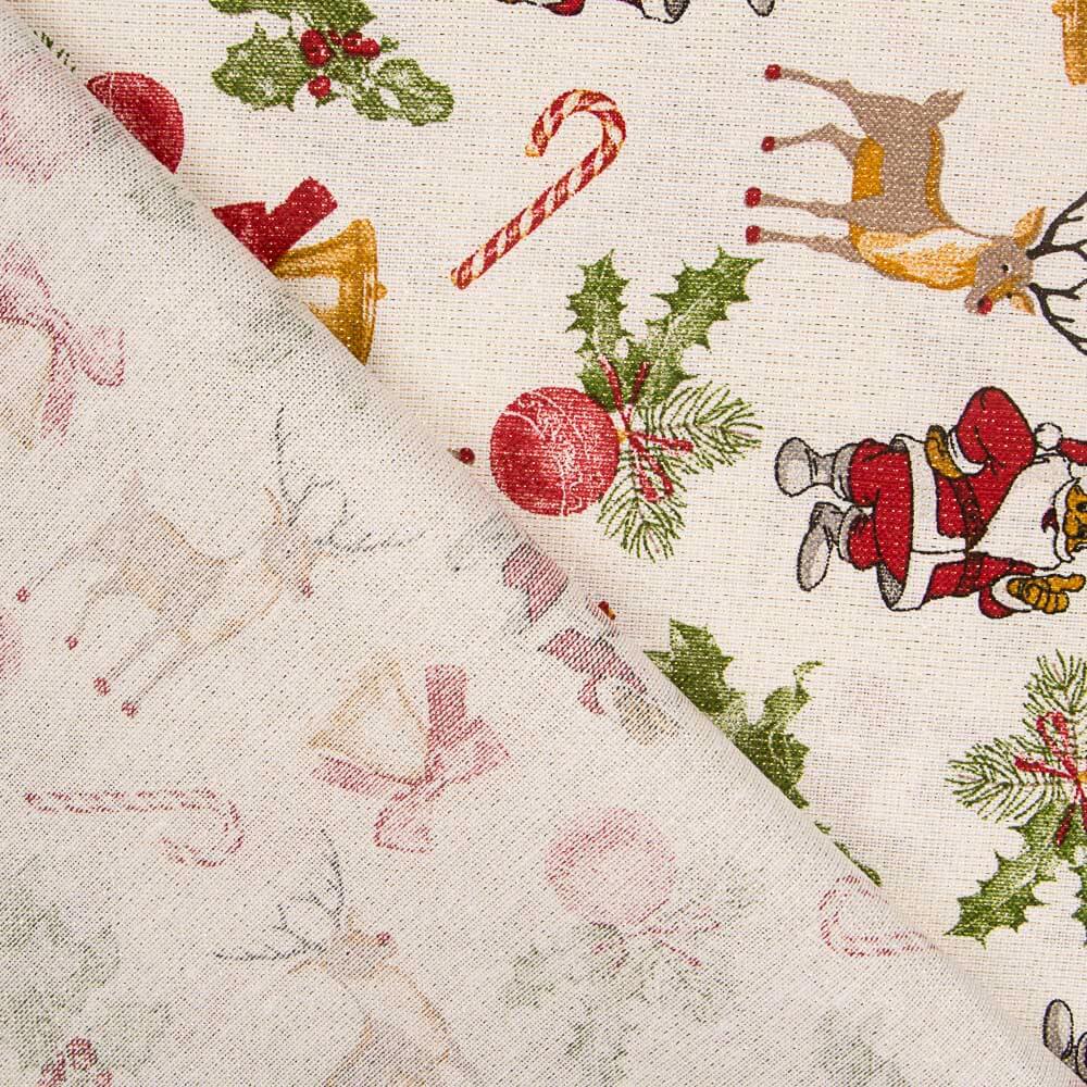 Loneta Natal Santa Claus Lurex - Ribes y Casals