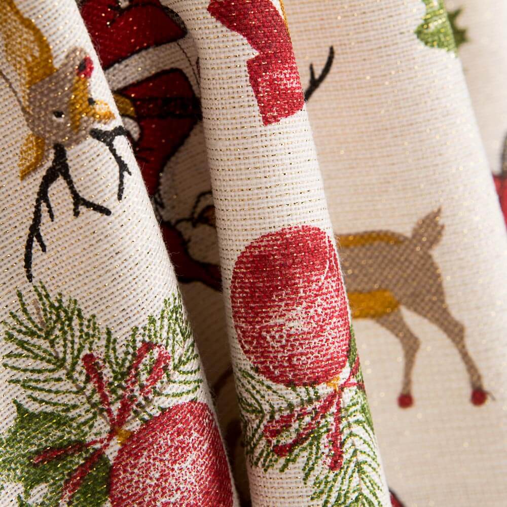 Loneta Natal Santa Claus Lurex - Ribes y Casals
